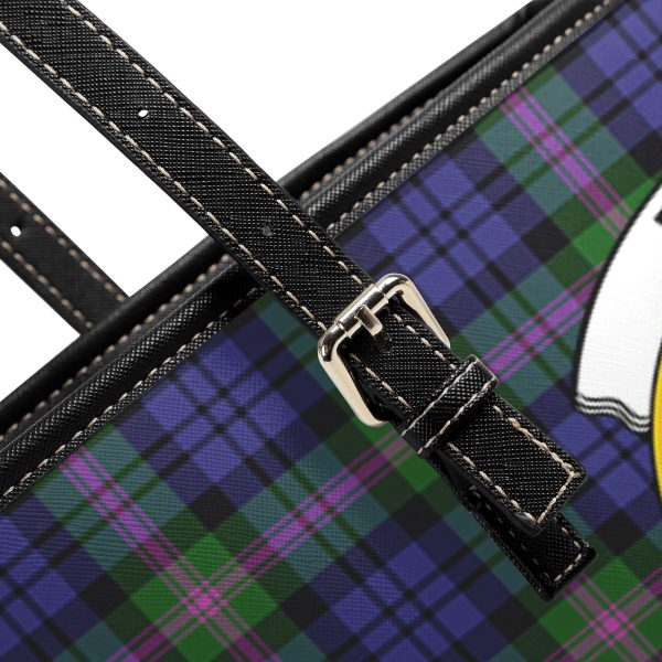 Baird Modern Tartan Crest Leather Tote Bag Cheap - Image 5