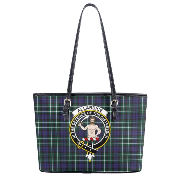 Allardice Tartan Crest Leather Tote Bag Online - Image 2