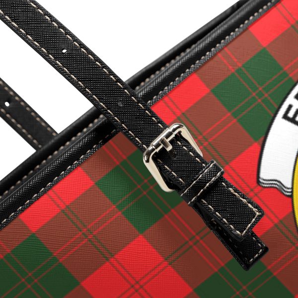 Erskine Modern Tartan Crest Leather Tote Bag Online Hot Sale - Image 5