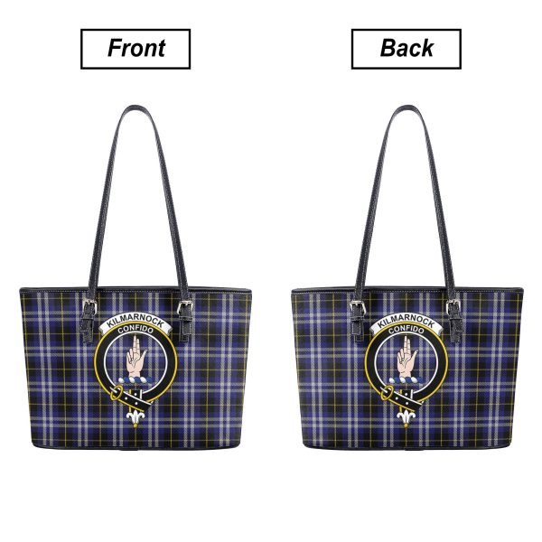 Kilmarnock Tartan Crest Leather Tote Bag For Sale - Image 3