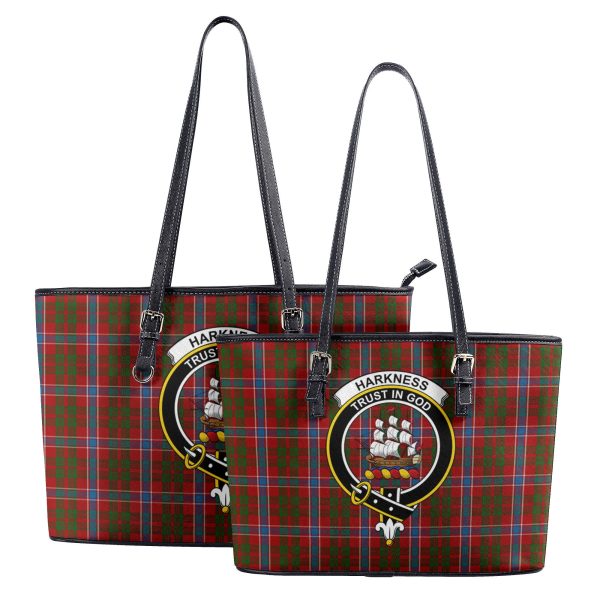 Harkness Dress Tartan Crest Leather Tote Bag on Sale - Image 4