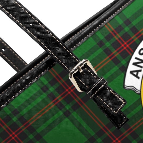 Anstruther Tartan Crest Leather Tote Bag Cheap - Image 5