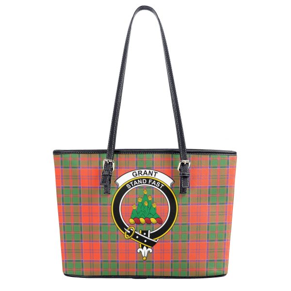Grant Ancient Tartan Crest Leather Tote Bag Sale - Image 2