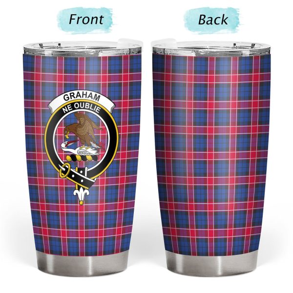 Graham of Menteith Red Tartan Crest Tumbler Hot on Sale - Image 3