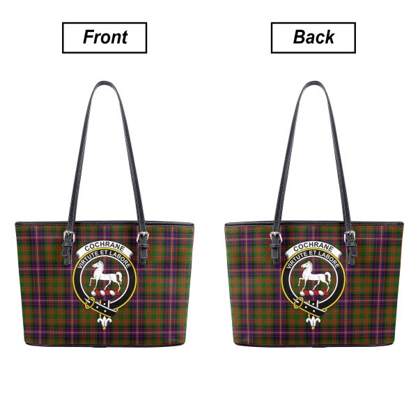 Cochrane Modern Tartan Crest Leather Tote Bag For Cheap - Image 3