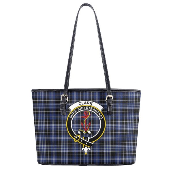 Clark Modern Tartan Crest Leather Tote Bag Discount - Image 2