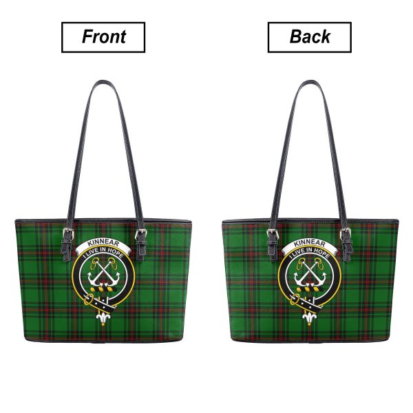 Kinnear Tartan Crest Leather Tote Bag Fashion - Image 3