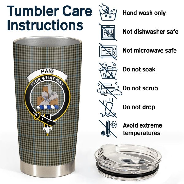 Haig Check Tartan Crest Tumbler For Sale - Image 4