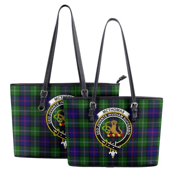 McThomas Modern Tartan Crest Leather Tote Bag Sale - Image 4