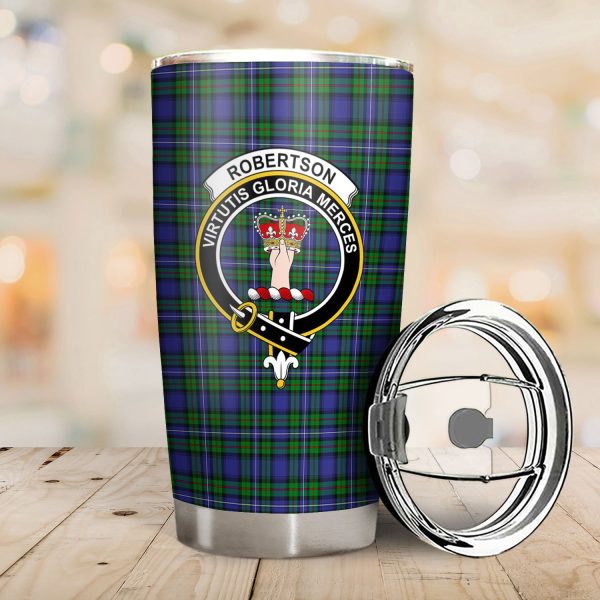 Robertson Hunting Modern Tartan Crest Tumbler Online - Image 2