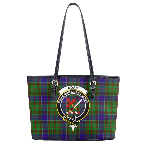 Adam Tartan Crest Leather Tote Bag Online Hot Sale - Image 2