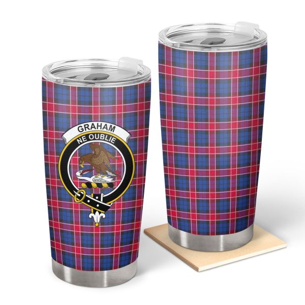 Graham of Menteith Red Tartan Crest Tumbler Hot on Sale