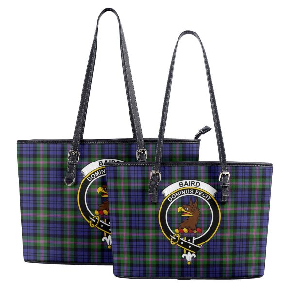 Baird Modern Tartan Crest Leather Tote Bag Cheap - Image 4