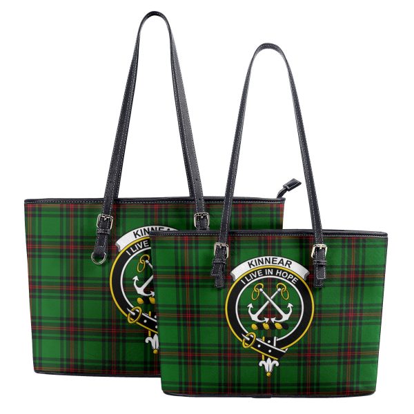 Kinnear Tartan Crest Leather Tote Bag Fashion - Image 4