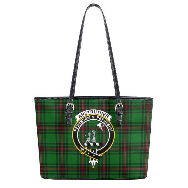 Anstruther Tartan Crest Leather Tote Bag Cheap - Image 2