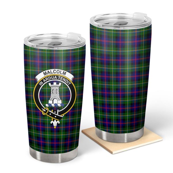 Malcolm (or MacCallum) Tartan Crest Tumbler Discount