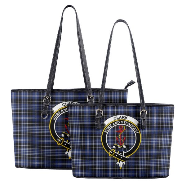 Clark Modern Tartan Crest Leather Tote Bag Discount - Image 4