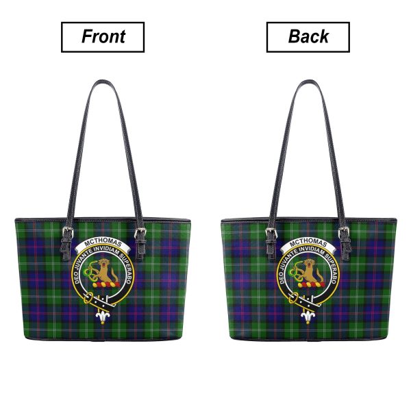 McThomas Modern Tartan Crest Leather Tote Bag Sale - Image 3