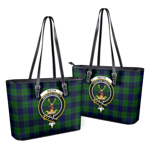 Keith Modern Tartan Crest Leather Tote Bag Online