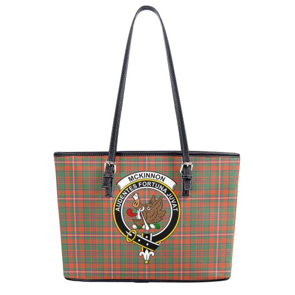 McKinnon Ancient Tartan Crest Leather Tote Bag Online - Image 2