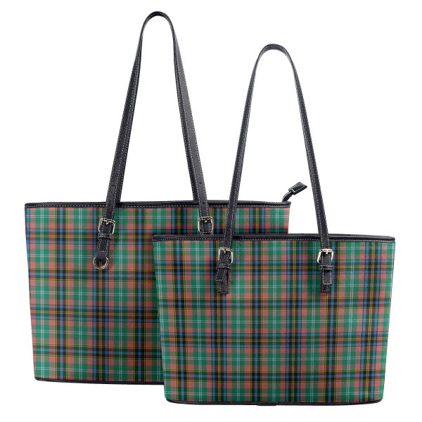 Coulter Tartan Leather Tote Bag Hot on Sale - Image 4