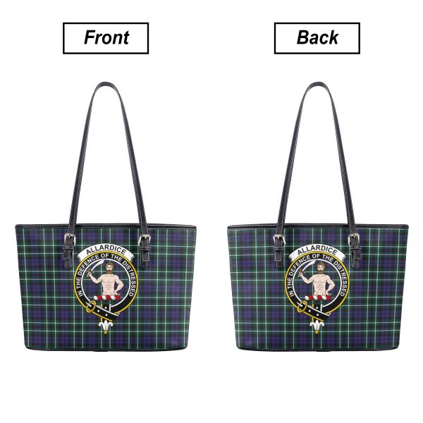 Allardice Tartan Crest Leather Tote Bag Online - Image 3