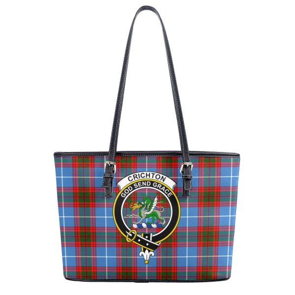 Crichton Tartan Crest Leather Tote Bag Hot on Sale - Image 2
