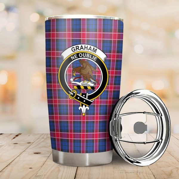 Graham of Menteith Red Tartan Crest Tumbler Hot on Sale - Image 2