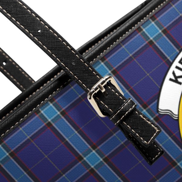 Kirkcaldy Tartan Crest Leather Tote Bag Sale - Image 5