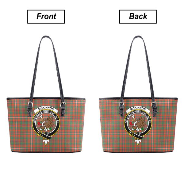 McKinnon Ancient Tartan Crest Leather Tote Bag Online - Image 3