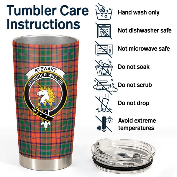 Stewart of Appin Ancient Tartan Crest Tumbler For Discount - Image 4