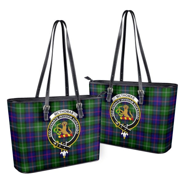 McThomas Modern Tartan Crest Leather Tote Bag Sale