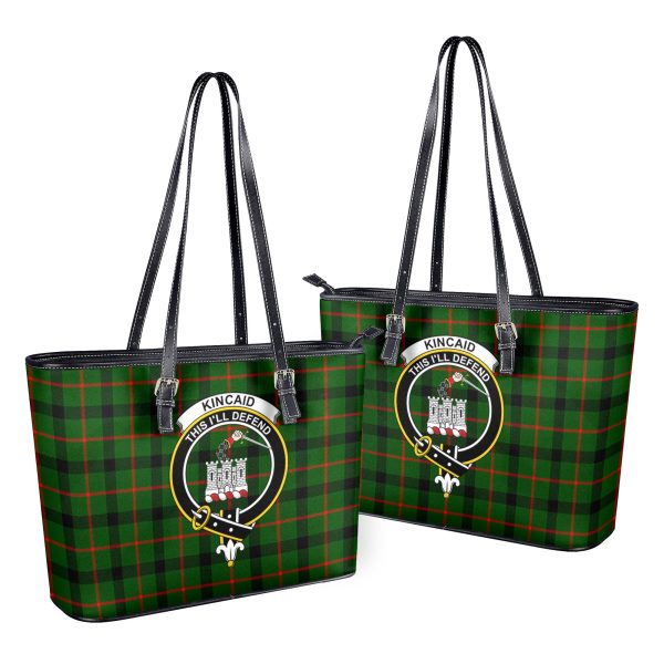 Kincaid Tartan Crest Leather Tote Bag Discount