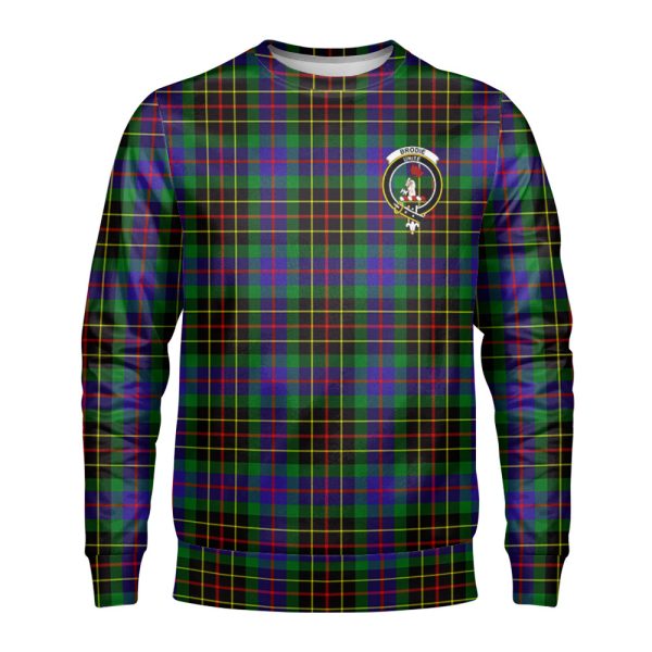 Brodie Hunting Modern Tartan Crest Sweatshirt Fashion
