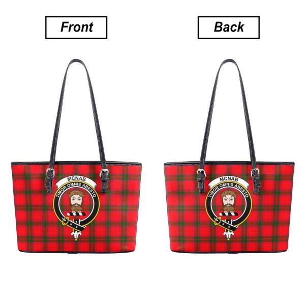 McNab Modern Tartan Crest Leather Tote Bag Hot on Sale - Image 3