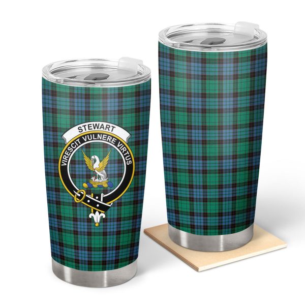 Stewart Old Ancient Tartan Crest Tumbler Cheap