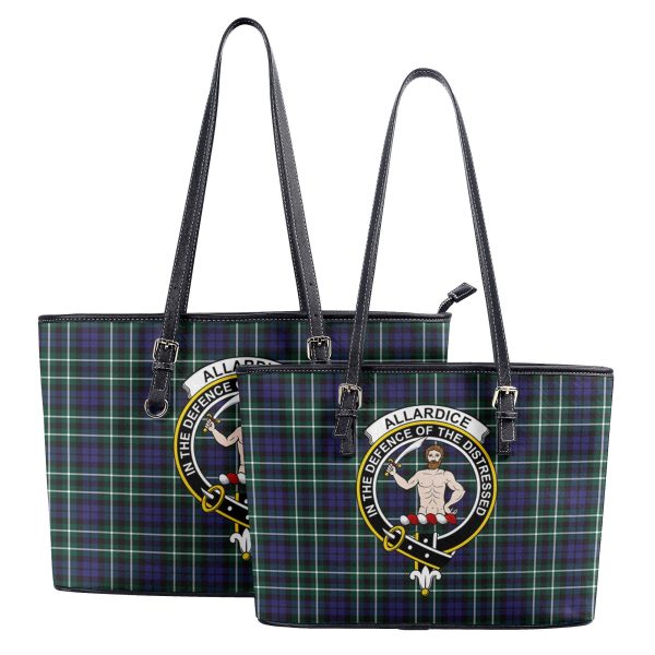 Allardice Tartan Crest Leather Tote Bag Online - Image 4