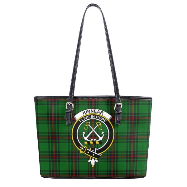 Kinnear Tartan Crest Leather Tote Bag Fashion - Image 2