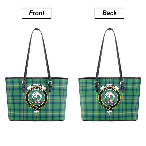 Kennedy Ancient Tartan Crest Leather Tote Bag Hot on Sale - Image 3