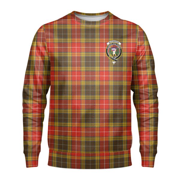 Buchanan Old Set Weathered Tartan Crest Sweatshirt Online now