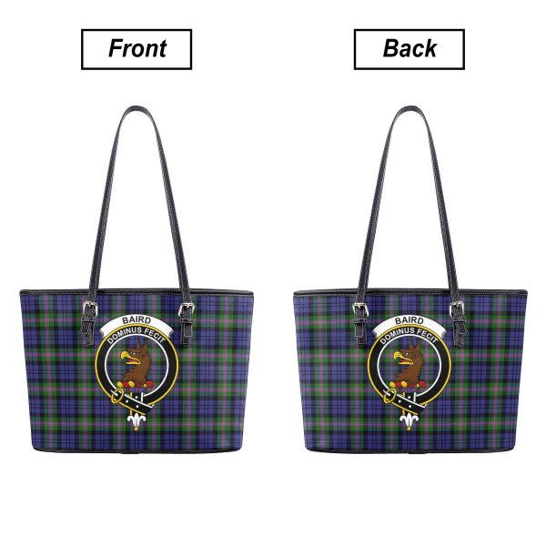 Baird Modern Tartan Crest Leather Tote Bag Cheap - Image 3