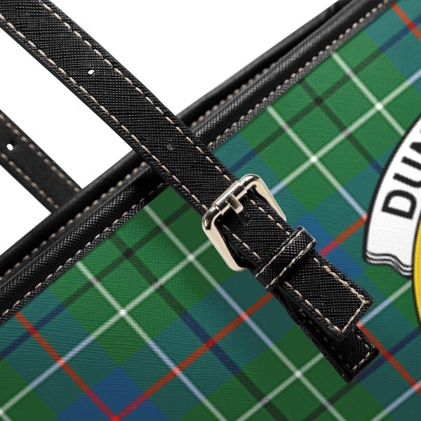 Duncanson Tartan Crest Leather Tote Bag Supply - Image 5