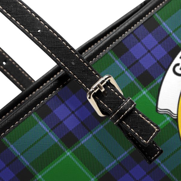 Graham of Menteith Modern Tartan Crest Leather Tote Bag Fashion - Image 5