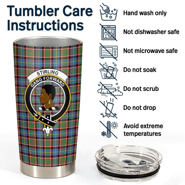 Stirling (of Keir) Tartan Crest Tumbler Online now - Image 4