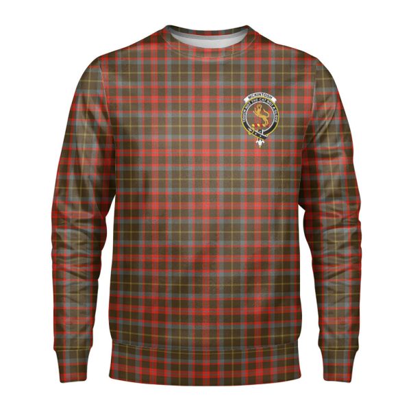McKintosh Hunting Weathered Tartan Crest Sweatshirt Online now