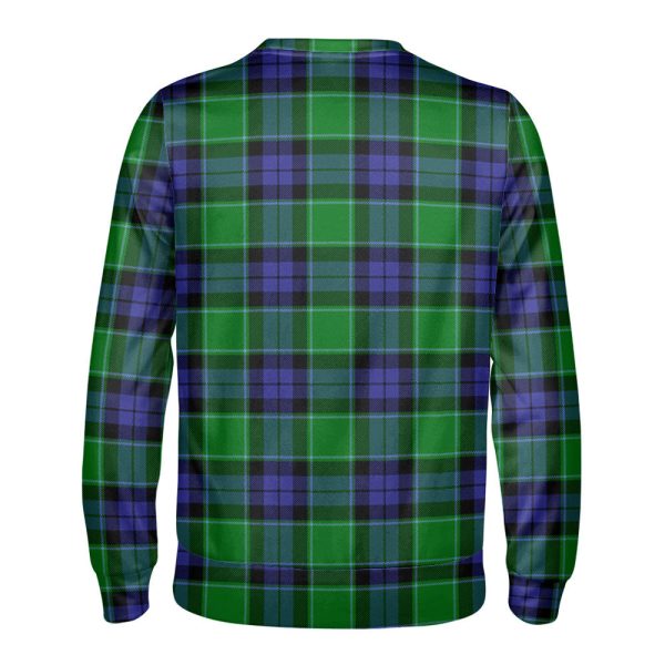 Graham of Menteith Modern Tartan Crest Sweatshirt For Sale - Image 2
