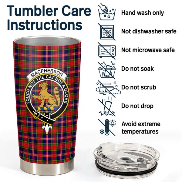 MacPherson Modern Tartan Crest Tumbler For Cheap - Image 4