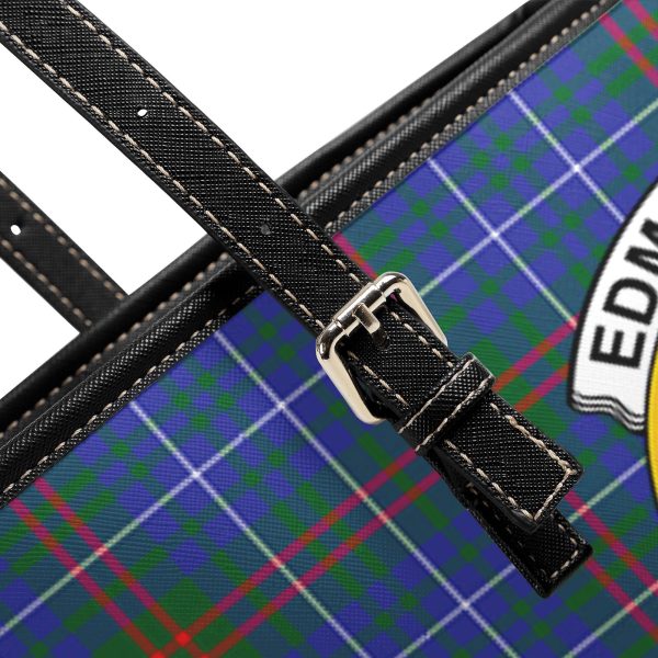 Edmonstone Tartan Crest Leather Tote Bag Supply - Image 5