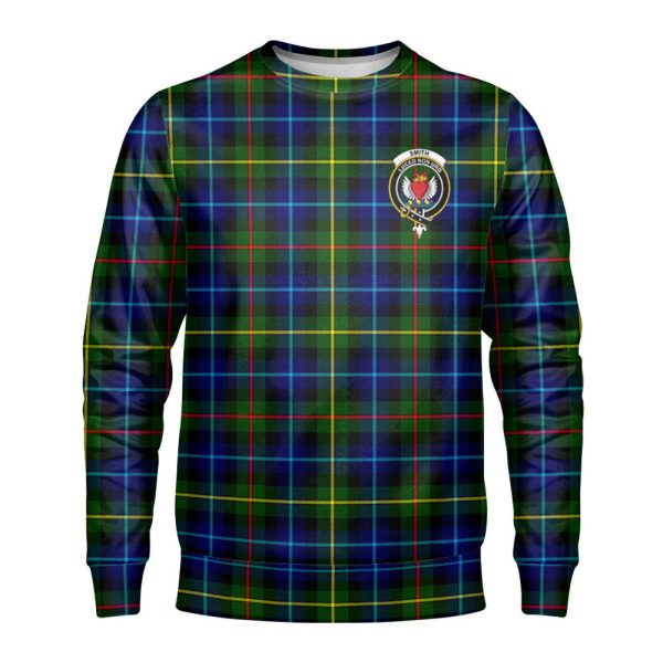 Smith Modern Tartan Crest Sweatshirt Online Hot Sale