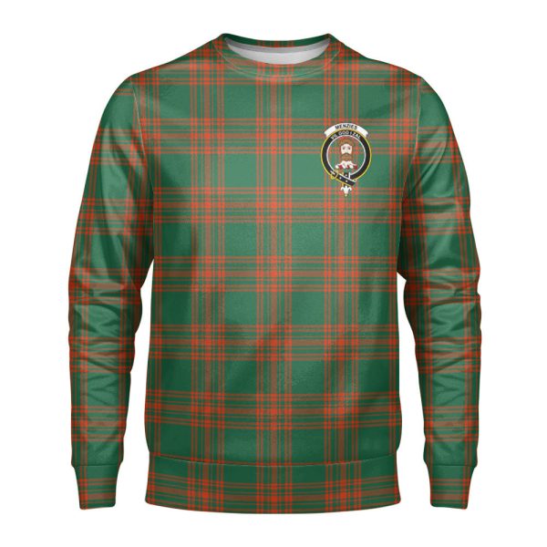 Menzies Green Ancient Tartan Crest Sweatshirt For Cheap